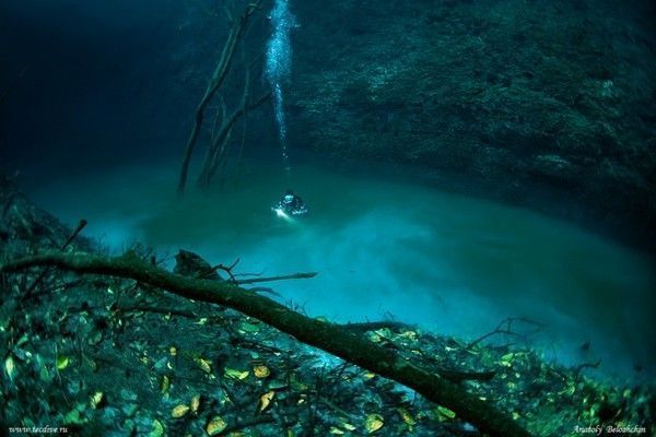 Une étrange rivière sous-marine au Mexique