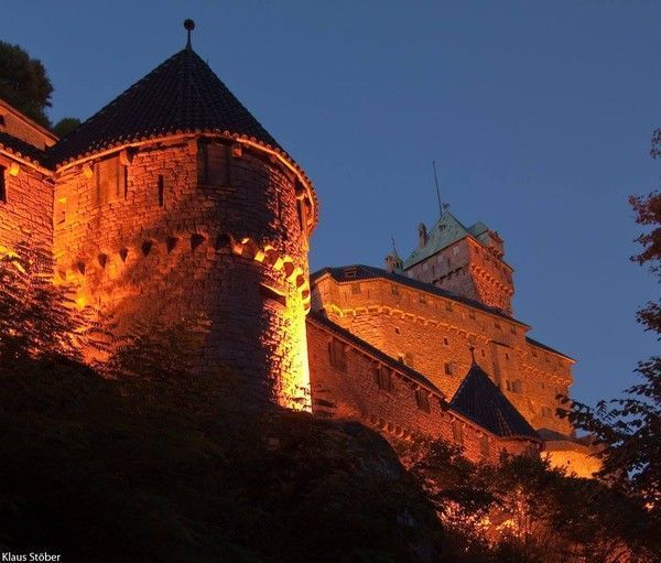 Le château du Haut-Koenigsbourg... de nuit ! 